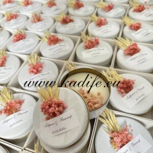 Бохо свещ в метална кутия